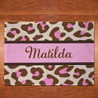 Personalized Leopard Pink Placemat U615121